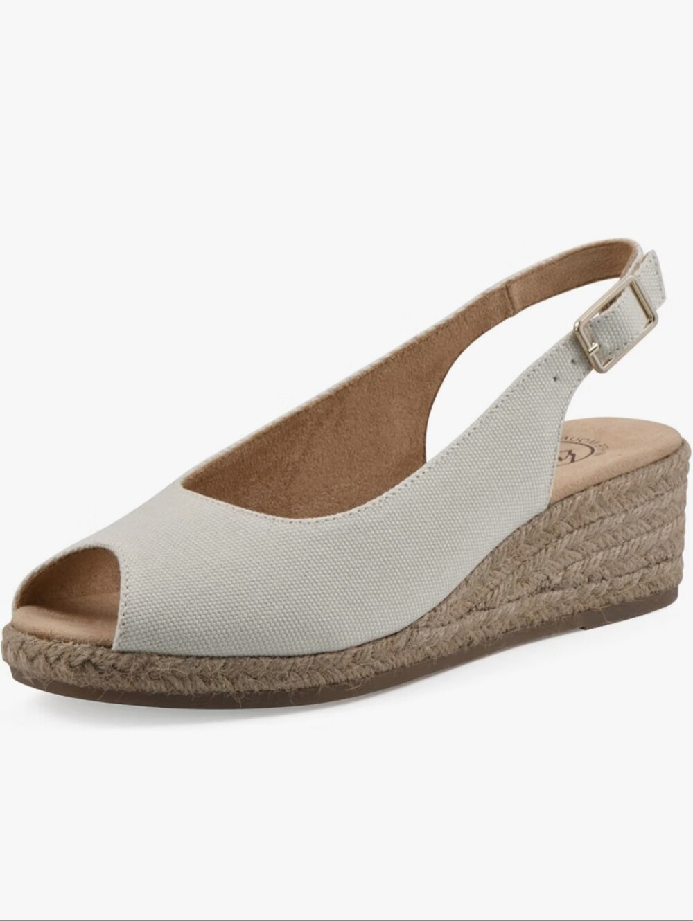 WHITE MOUNTAIN Women's Maize Sling-Back Mini-Heel Espadrille Sandal